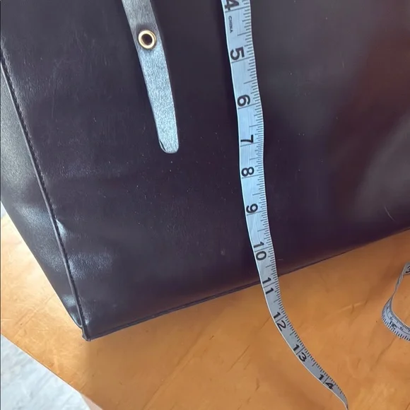 Big Buddha Elegant Black Leather Tote Bag - Picture 7 of 7